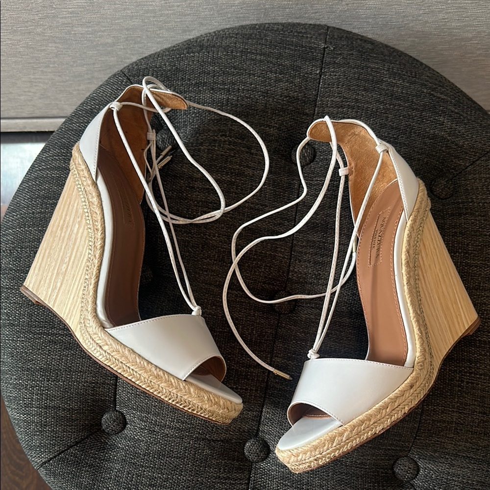 Aquazzura white Espadrille Wedge Sandals - Picture 6 of 15
